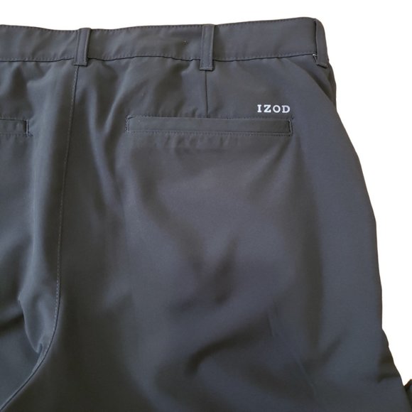IZOD Swingflex Men's 36 Black Classic-Fit Stretch Performance Golf Pants NWT $70 - Picture 7 of 14